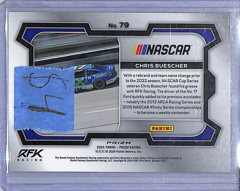 2024 Panini Prizm NASCAR Green #79 Chris Buescher NM-MT - Racing Card Single