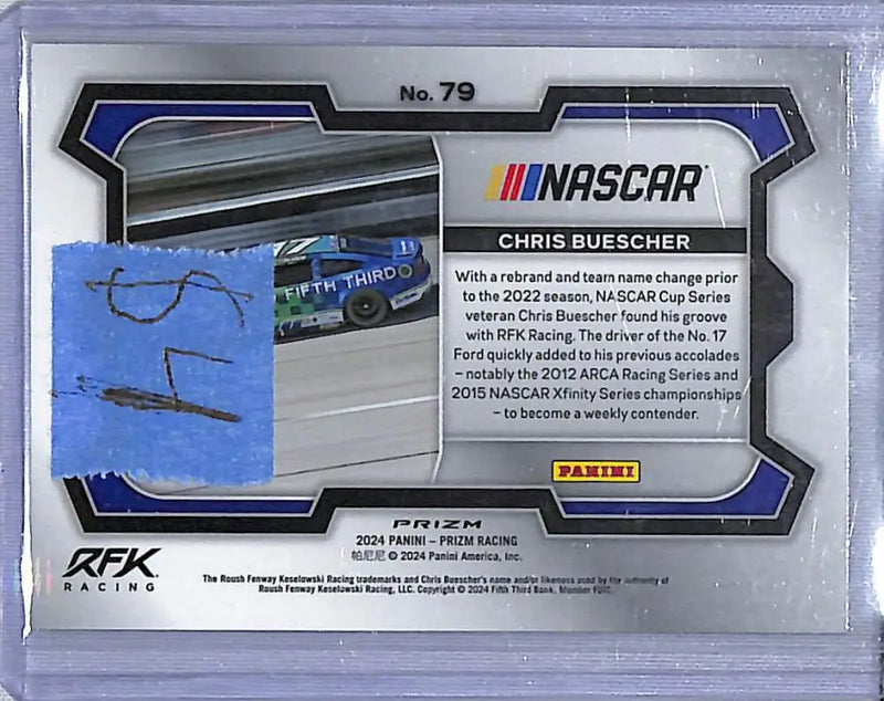 2024 Panini Prizm NASCAR Green #79 Chris Buescher NM-MT - Racing Card Single
