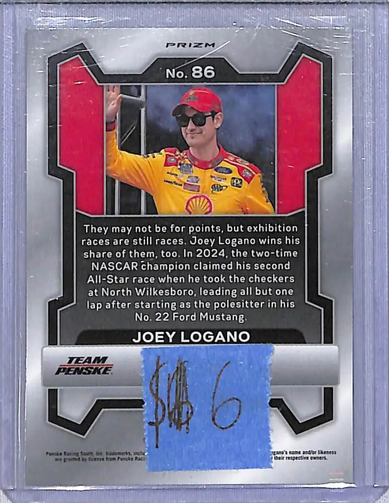 2024 Panini Prizm NASCAR Green #86 Joey Logano NM-MT - Racing Card Single