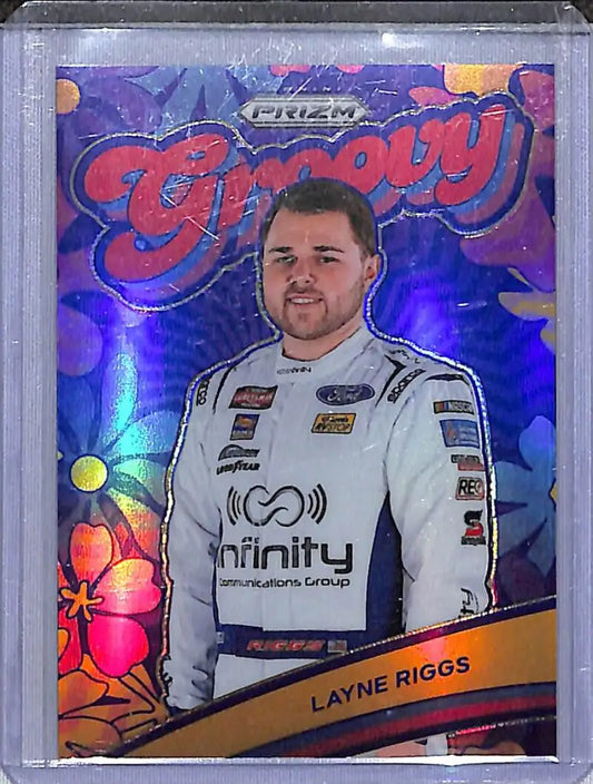 2024 Panini Prizm NASCAR Groovy #7 Layne Riggs NM-MT 1/99 - Racing Card Single