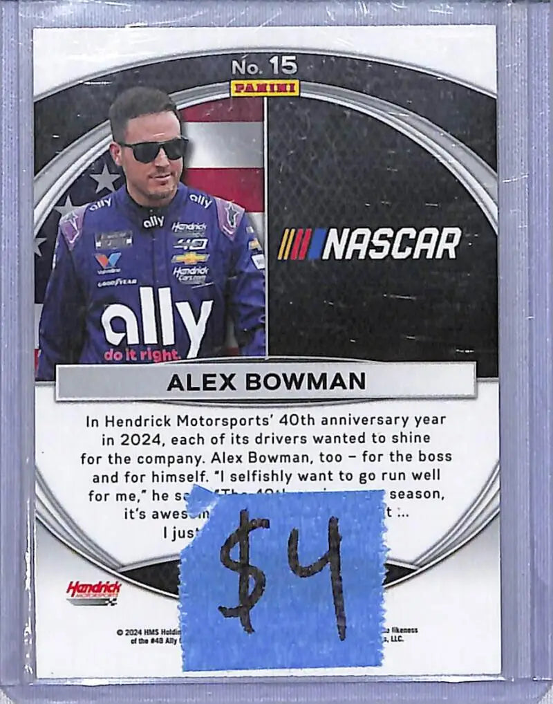 2024 Panini Prizm NASCAR National Pride #15 Alex Bowman NM-MT - Racing Card Single