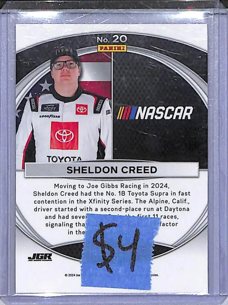 2024 Panini Prizm NASCAR National Pride #20 Sheldon Creed NM-MT - Racing Card Single