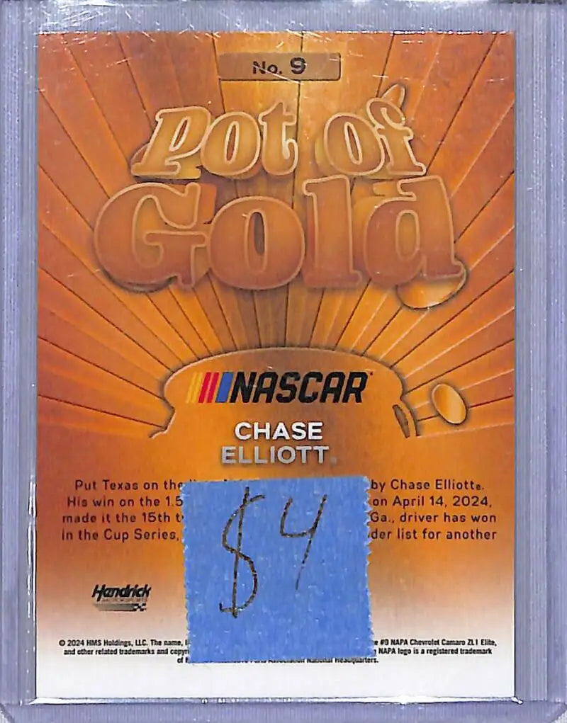 2024 Panini Prizm NASCAR Pot of Gold #9 Chase Elliott NM-MT - Racing Card Single