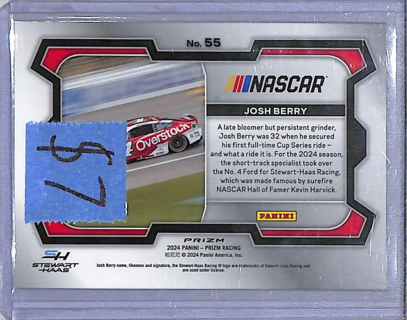 2024 Panini Prizm NASCAR Red #55 Josh Berry NM-MT 22/199 - Racing Card Single