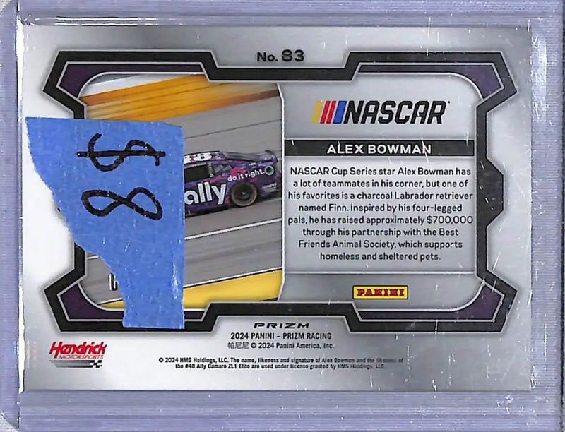 2024 Panini Prizm NASCAR Red #83 Alex Bowman NM-MT 26/199 - Racing Card Single