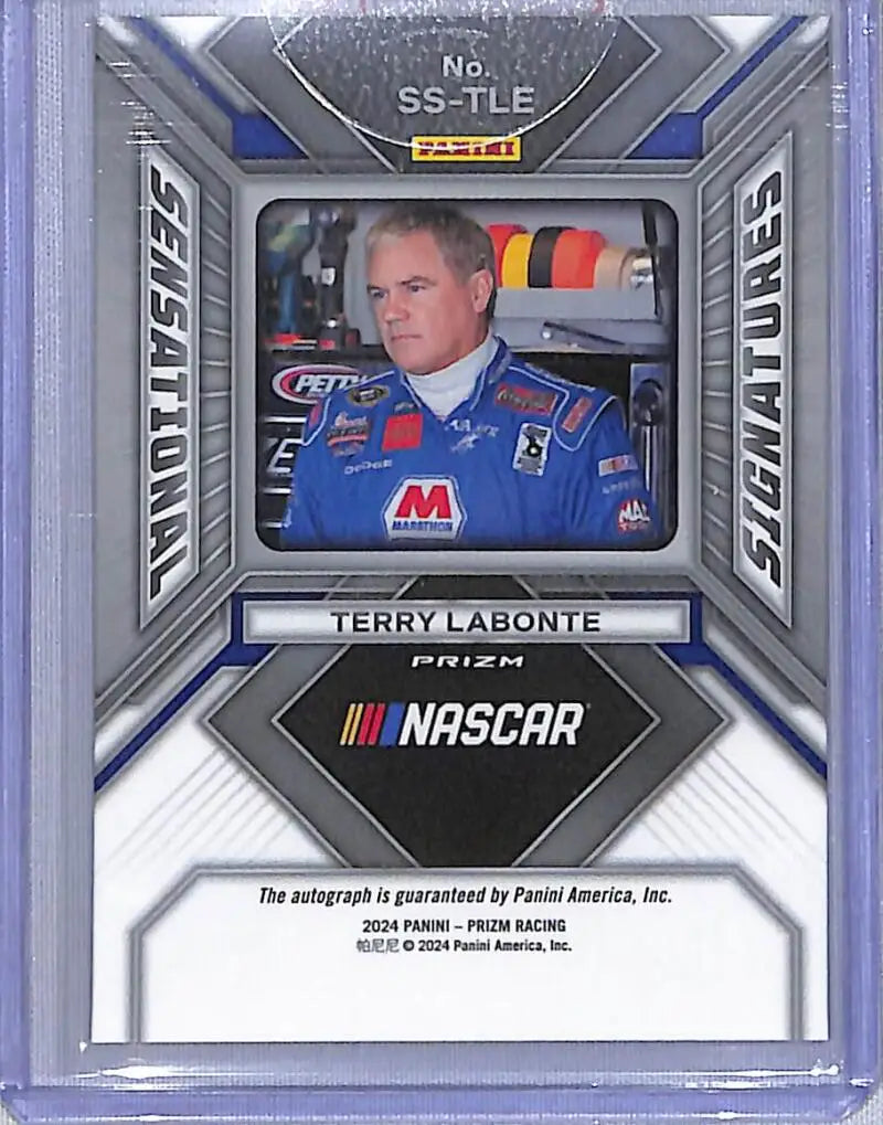 2024 Panini Prizm NASCAR Sensational Signatures #SS-TLE Terry Labonte NM-MT Auto