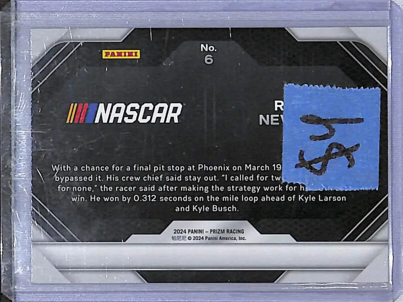 2024 Panini Prizm NASCAR Victory Lane #6 Ryan Newman NM-MT - Racing Card Single