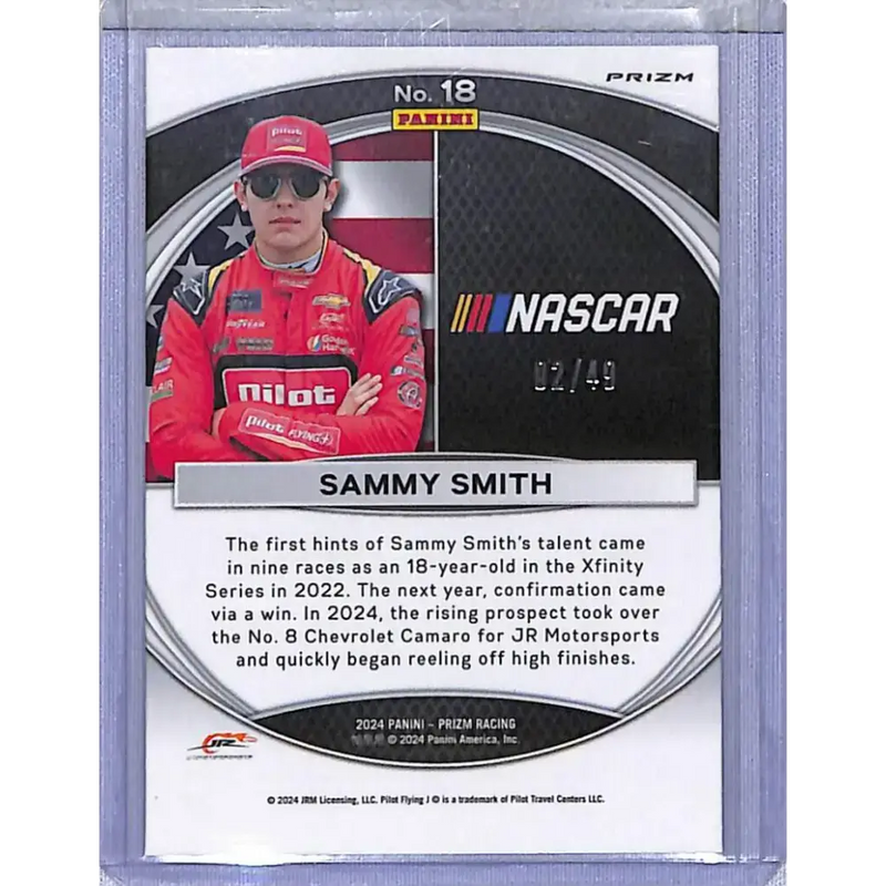 2024 Panini Prizm National Pride Blue #18 Sammy Smith NM-MT 02/49 - Racing Card Single
