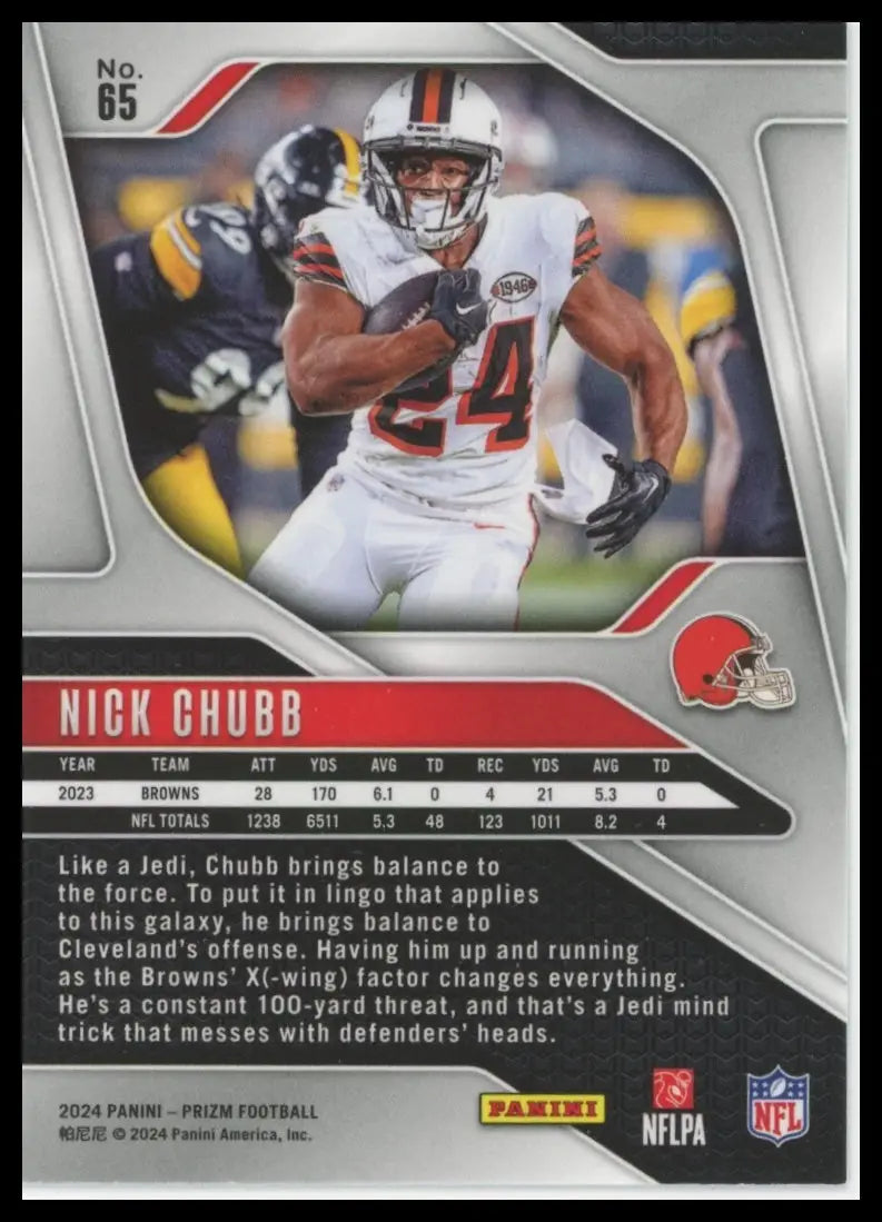 2024 Panini Prizm Nick Chubb 65 Cleveland Browns - Football Card Single