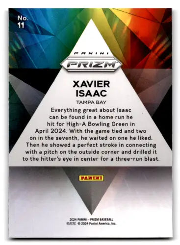 2024 Panini Prizm Prizmatic #11 Xavier Isaac NM-MT Rays ID:76480 - Baseball Card Single
