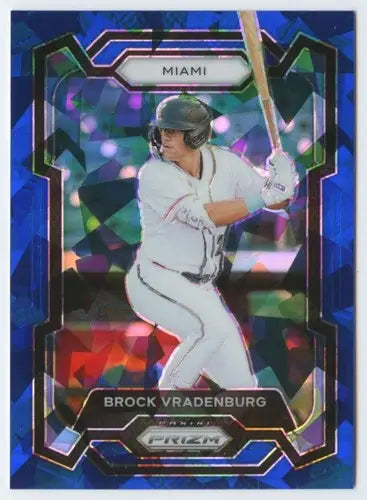 2024 Panini Prizm Prizms Blue Ice #153 Brock Vradenburg NM-MT Marlins ID:76491 - Baseball Card Single