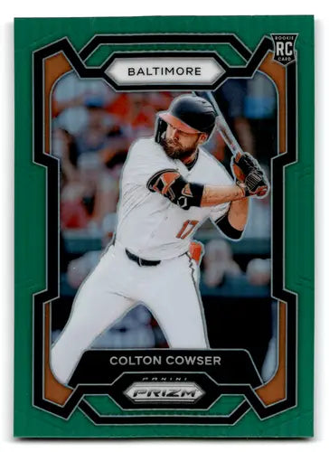 Panini Prizm Colton Cowser rookie baseball card with original gloss, 2024 Orioles