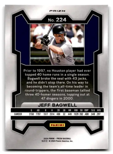 2024 Panini Prizm Prizms Silver #224 Jeff Bagwell NM-MT Astros ID:76093 - Baseball Card Single