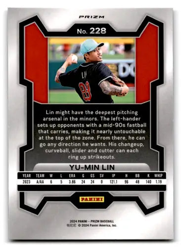 2024 Panini Prizm Prizms Silver #228 Yu-Min Lin NM-MT Diamondbacks ID:76504 - Baseball Card Single