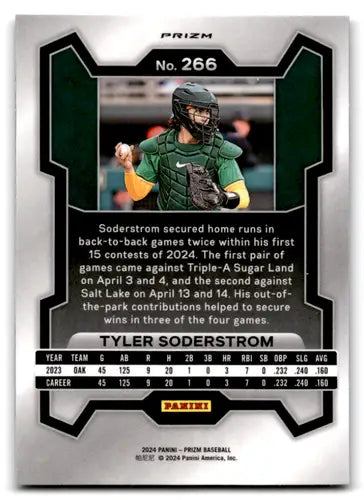 2024 Panini Prizm Prizms Silver #266 Tyler Soderstrom NM-MT ID:76505 - Baseball Card Single