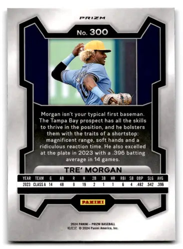 2024 Panini Prizm Prizms Silver #300 Tre’ Morgan NM-MT Rays ID:76507 - Baseball Card Single