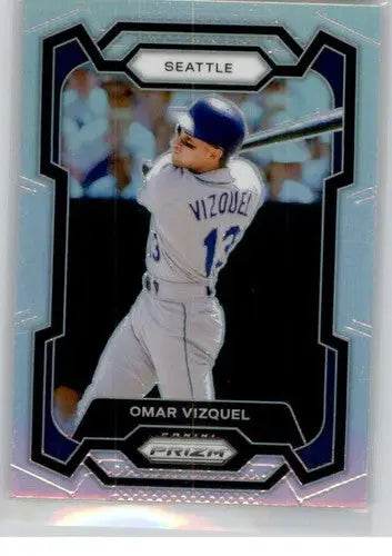 Omar Vizquel baseball card from Panini Prizm Prizms Silver 2024 Mariners collection