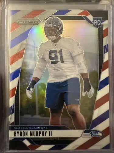 2024 Panini Prizm Red White & Blue Prizm Seahawks 4 Card Lot. - Football Card Single