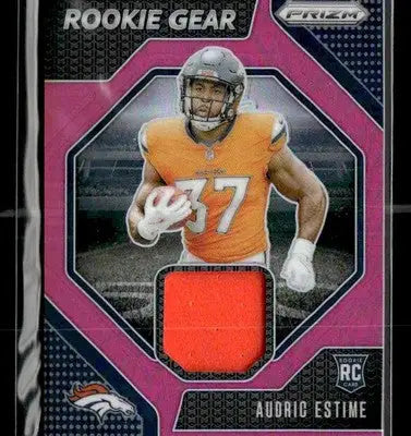 2024 Panini Prizm #RG-AEE Audric Estime Rookie Gear Pink - Football Card Single