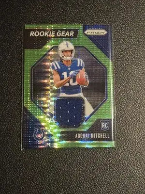 2024 Panini Prizm #RG-AML Adonai Mitchell Rookie Gear Neon Green Pulsar - Football Card Single