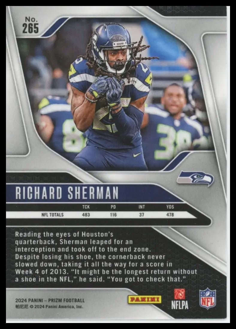 2024 Panini Prizm Richard Sherman 265 Seattle Seahawks - Football Card Single