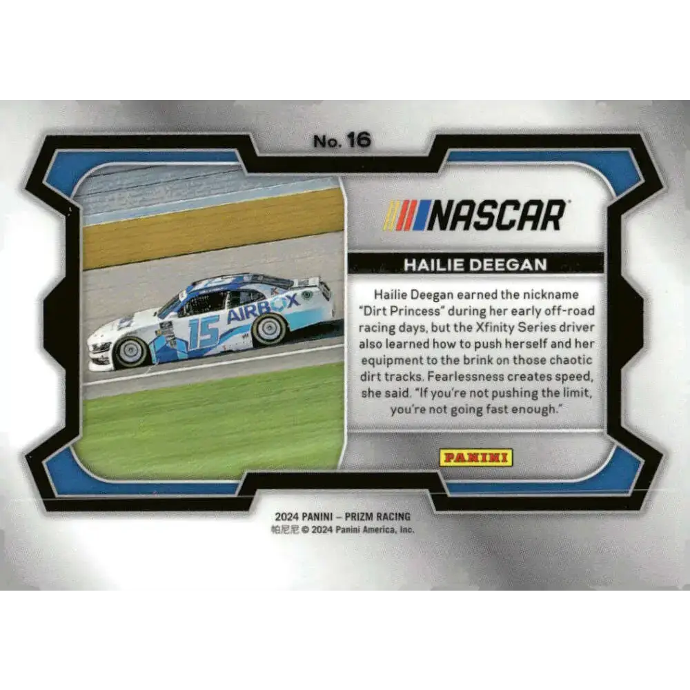 2024 Panini Prizm Rides #16 Hailie Deegan NM-MT Airbox Inc./AM Racing/Ford Racing Card - Racing Card Single