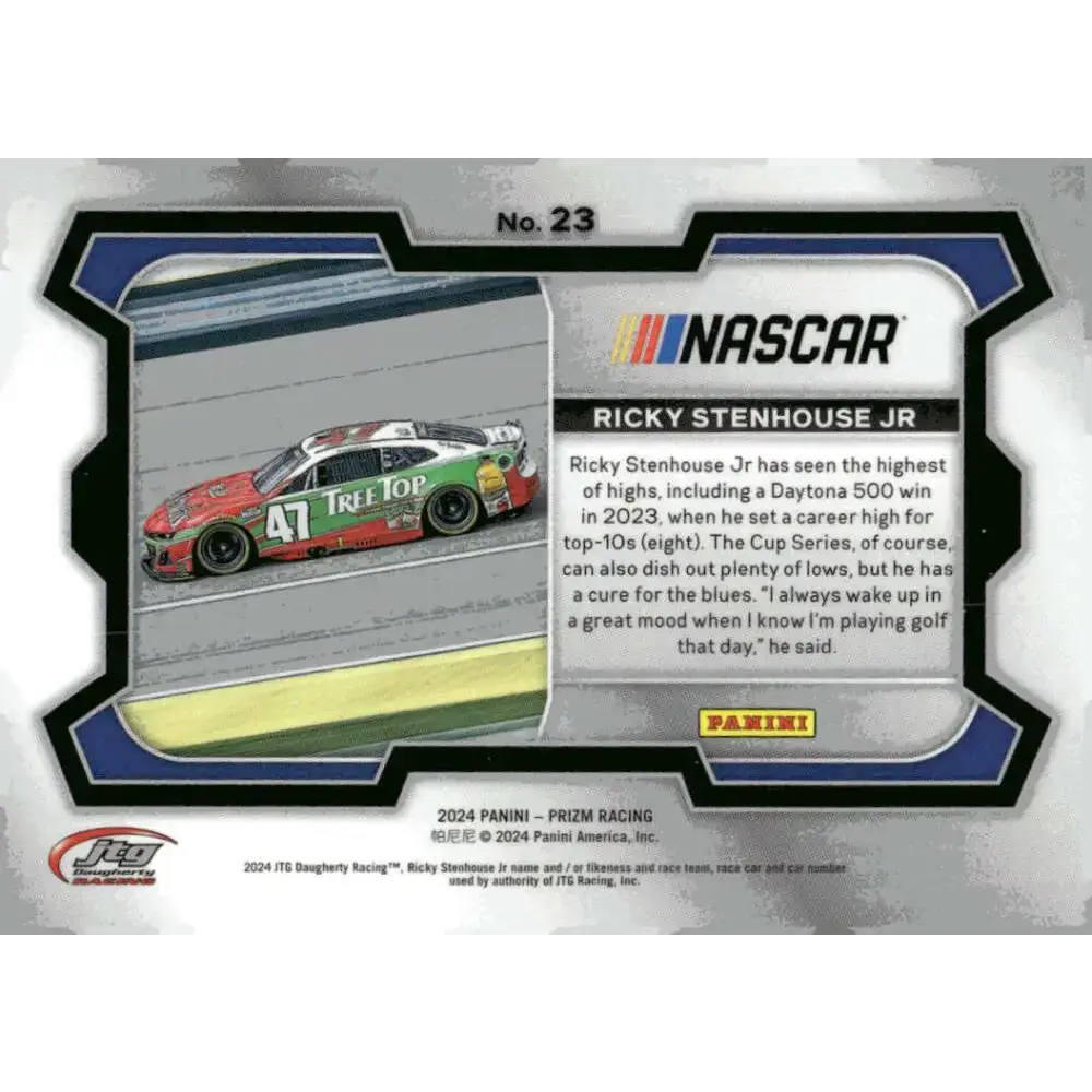 2024 Panini Prizm Rides #23 Ricky Stenhouse Jr NM-MT Kroger/JTG Daugherty Racing/Chevrolet Racing Card - Racing Card