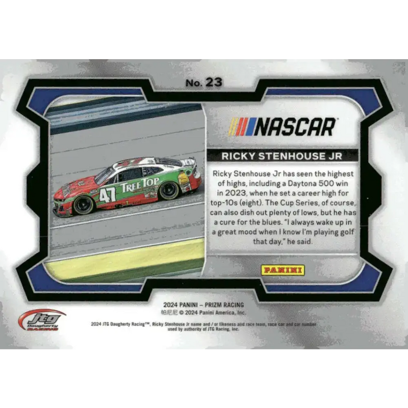 2024 Panini Prizm Rides #23 Ricky Stenhouse Jr NM-MT Kroger/JTG Daugherty Racing/Chevrolet Racing Card - Racing Card