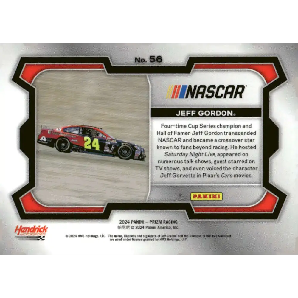 2024 Panini Prizm Rides #56 Jeff Gordon NM-MT AARP/Hendrick Motorsports/Chevrolet Racing Card - Racing Card Single