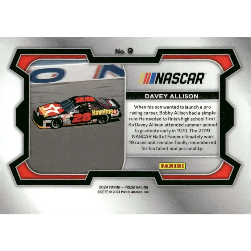 2024 Panini Prizm Rides #9 Davey Allison NM-MT Texaco Havoline/Robert Yates Racing/Ford Racing Card - Racing Card Single