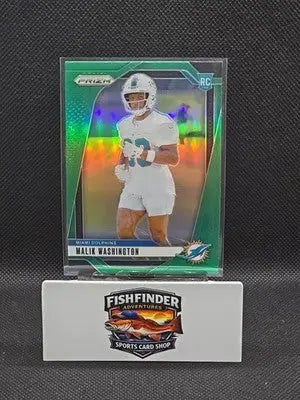 2024 Panini Prizm - Rookies Malik Washington #371 Green Prizm (RC) - Football Card Single