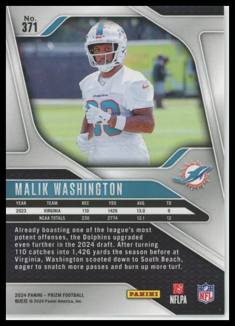 2024 Panini Prizm - Rookies Malik Washington #371 (RC)
