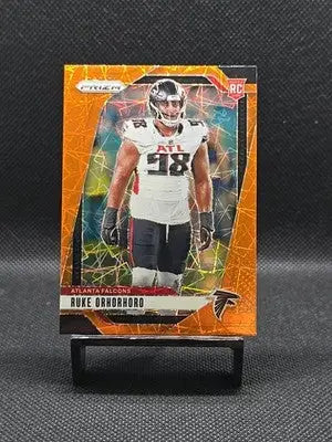2024 Panini Prizm Rookies Ruke Orhorhoro #386 Orange Lazer Prizm (RC) - Football Card Single