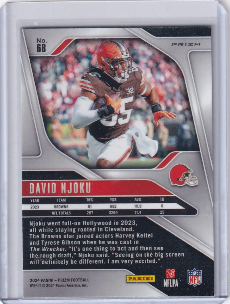2024 Panini Prizm Silver #68 David Njoku - Cleveland Browns
