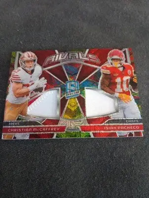 2024 Panini Prizm Spectra Rivals C. McCaffrey I. Pacheco RVL-CMIP. 06/25 NRMT+ - Football Card Single