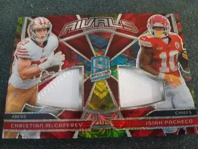 2024 Panini Prizm Spectra Rivals C. McCaffrey I. Pacheco RVL-CMIP. 06/25 NRMT+ - Football Card Single