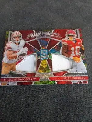 2024 Panini Prizm Spectra Rivals C. McCaffrey I. Pacheco RVL-CMIP. 06/25 NRMT+ - Football Card Single
