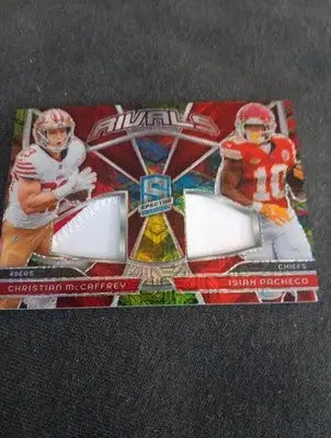 2024 Panini Prizm Spectra Rivals C. McCaffrey I. Pacheco RVL-CMIP. 06/25 NRMT+ - Football Card Single