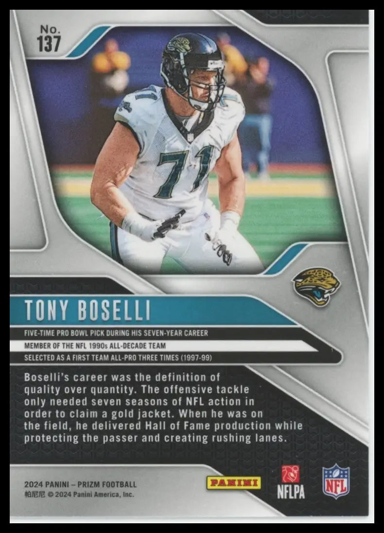 2024 Panini Prizm Tony Boselli 137 Jacksonville Jaguars - Football Card Single