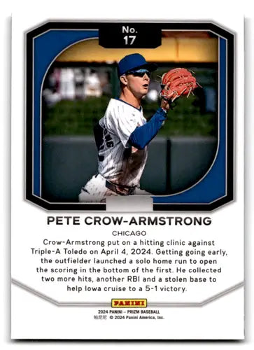 2024 Panini Prizm Top Tier #17 Pete Crow-Armstrong NM-MT Cubs ID:76479 - Baseball Card Single
