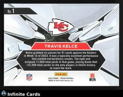 2024 Panini Prizm TRAVIS KELCE #1 Prizm Break Kansas City Chiefs - Football Card Single