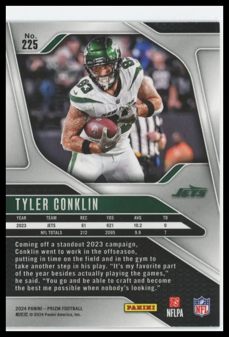 2024 Panini Prizm Tyler Conklin 225 New York Jets - Football Card Single