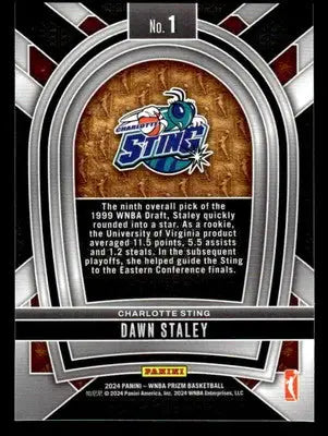 2024 Panini Prizm WNBA #1 Dawn Staley Pioneers - Basketball Card Single
