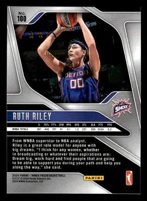 2024 Panini Prizm WNBA #100 Ruth Riley - Basketball Card Single