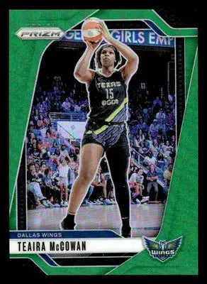 2024 Panini Prizm WNBA #105 Teaira McCowan Green Prizms - Basketball Card Single