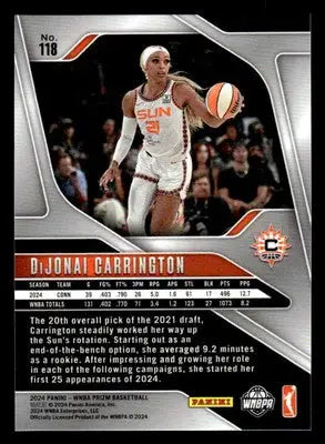 Panini Prizm WNBA DiJonai Carrington basketball card collectible artwork