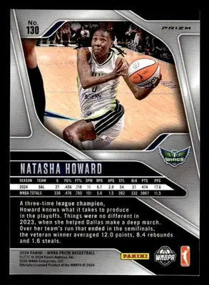 2024 Panini Prizm WNBA #130 Natasha Howard Ice Prizms - Basketball Card Single