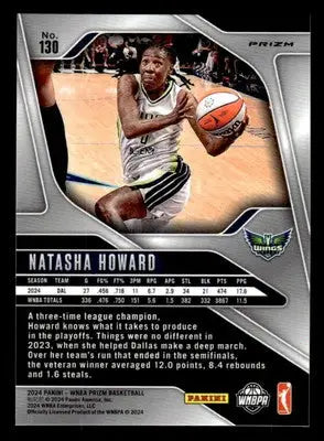 2024 Panini Prizm WNBA #130 Natasha Howard Ice Prizms - Basketball Card Single
