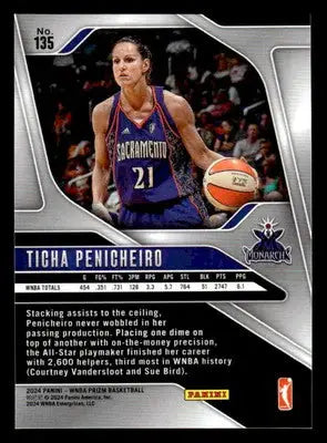 2024 Panini Prizm WNBA #135 Ticha Penicheiro Ice Prizms - Basketball Card Single