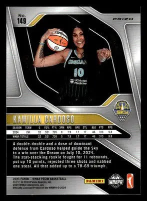 2024 Panini Prizm WNBA #149 Kamilla Cardoso Silver Prizms - Basketball Card Single